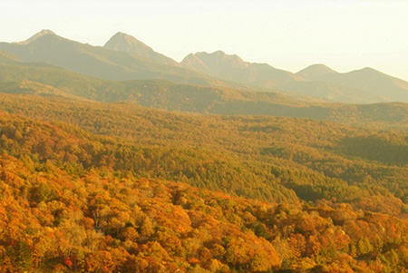 秋の八ヶ岳の山並み